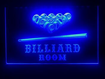 Billiard Pool Room Hanging Neon Sign