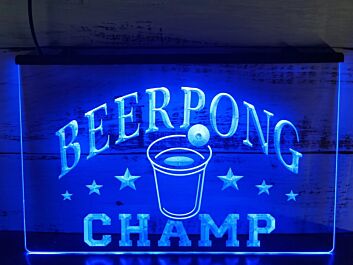 Beer Pong Champ LED Neon Hanging Neon Sign
