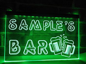 Your Bar Personalized Hanging Neon Sign
