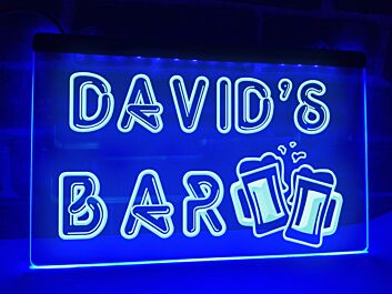 Your Bar Personalized Hanging Neon Sign