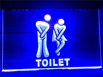 Funny Toilet Entrance Hanging Neon Sign