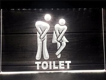 Funny Toilet Entrance Hanging Neon Sign