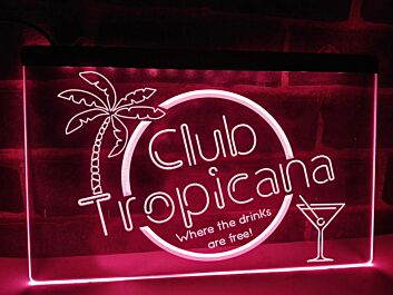 Club Tropicana Bar Hanging Neon Sign