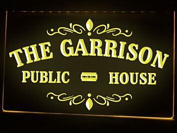 The Garrison Hanging Neon Sign