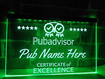 Pub Advisor Personalized Hanging Neon Sign