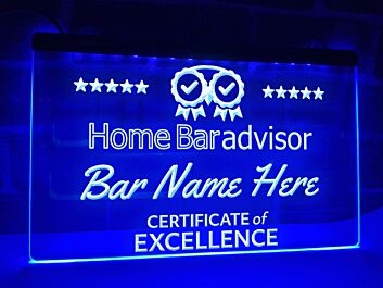 Home Bar Advisor Personalized Hanging Neon Sign
