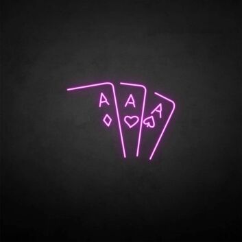 &#39;Playing cards2&#39; neon sign