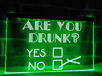 Are You Drunk Bar Hanging Neon Sign