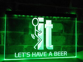 Let's Have a Beer Hanging Neon Sign