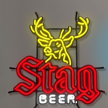 StagBeer Iron Frame Neon Sign