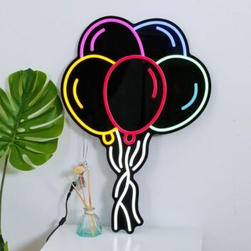 Holiday Balloon Black Backboard LED Neon Sign