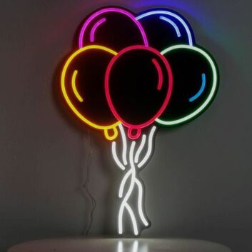 Holiday Balloon Neon Black Backsplash