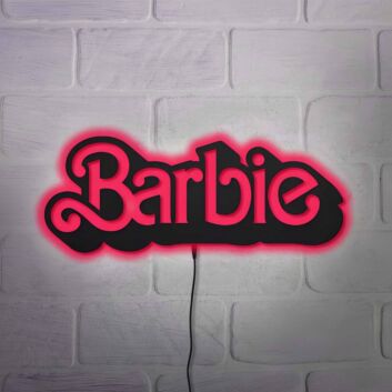 Barbie Wall Decor Neon Black Backsplash