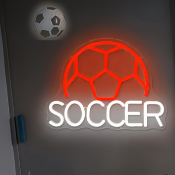 SOCCER Wall Decor Neon Light
