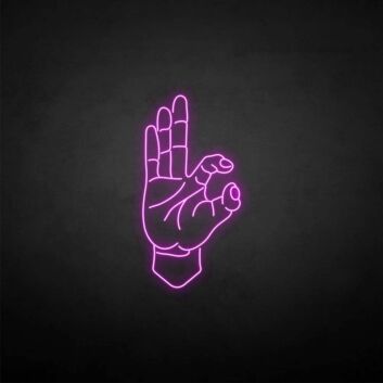OK gesture&#39; neon sign