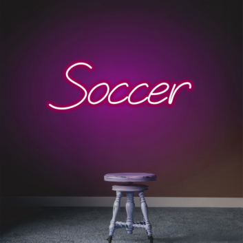 Soccer Text Wall Decor Neon Light