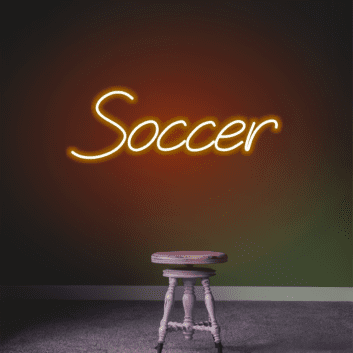 Soccer Text Wall Decor Neon Light