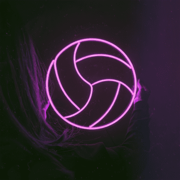 Volleyball Outline LED Neon Sign