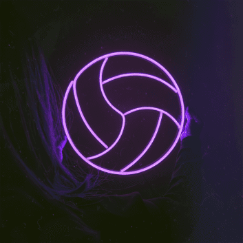 Volleyball Outline LED Neon Sign