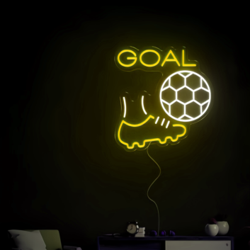 Premium Kicking Soccer Neon Sign