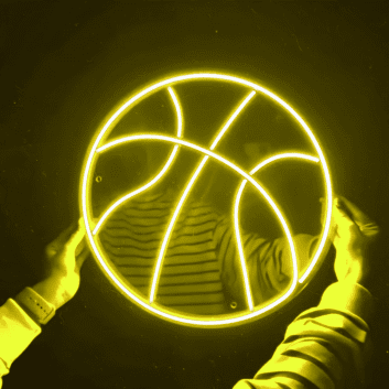 Basketball Outline LED Neon Sign