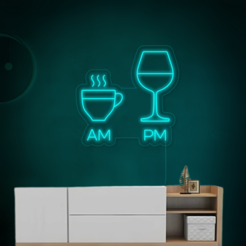 Relaxing Tea in the Morning, Whiskey at Night Neon Sign