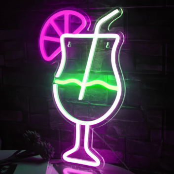 Vibrant Juice Cocktail Decor Neon Light