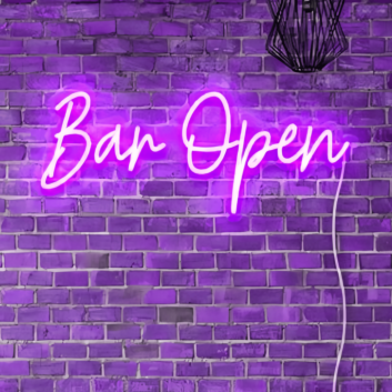 Welcoming Bar Open Neon Light
