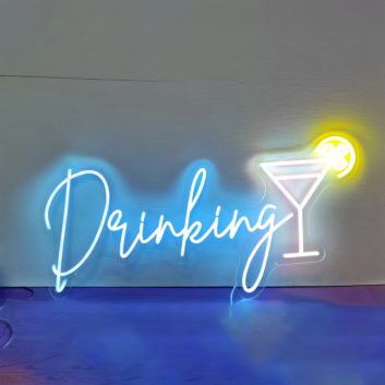 Customize Lively Drinking Cocktail Neon Sign