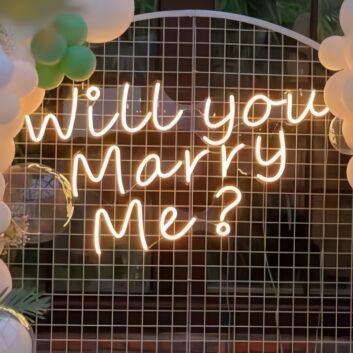 Will You Marry Me Style 2 Proposal Neon Light