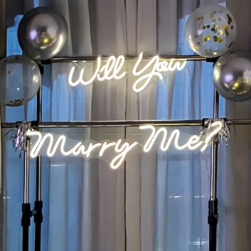 Will You Marry Me Proposal Style 1 Neon Light