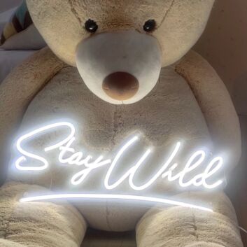 Stay Wild Underlined Script LED Neon Sign