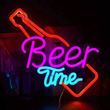 Customize Beer Time Celebration Neon Sign