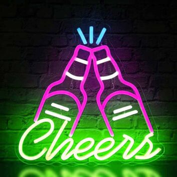 Customize Clinking Beer Bottles Neon Sign