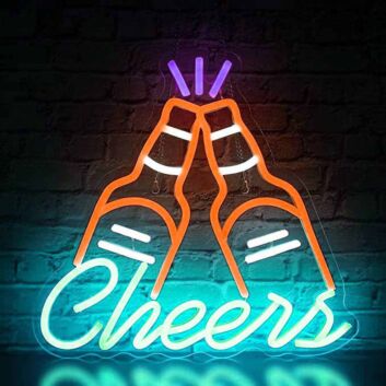 Customize Clinking Beer Bottles Neon Sign