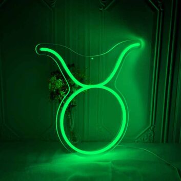 Taurus Zodiac Sign Neon