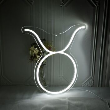 Taurus Zodiac Sign Neon