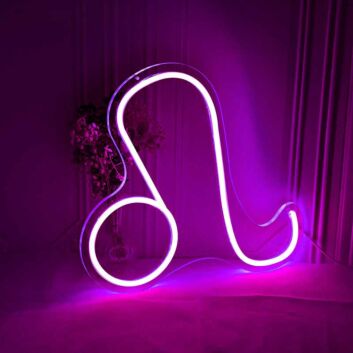 Leo Zodiac Sign Neon