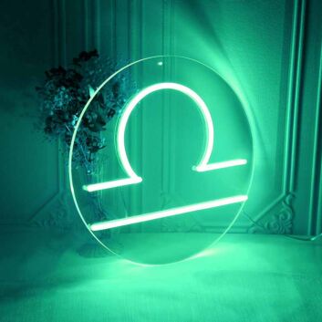 Libra Zodiac Sign Neon