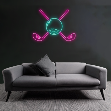 Golf Club Set Neon Sign