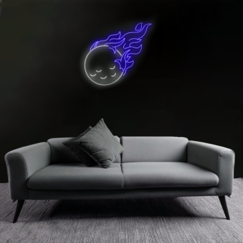 Flaming Golf Ball Neon Sign