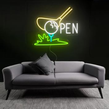 Golf Club Open Neon Sign