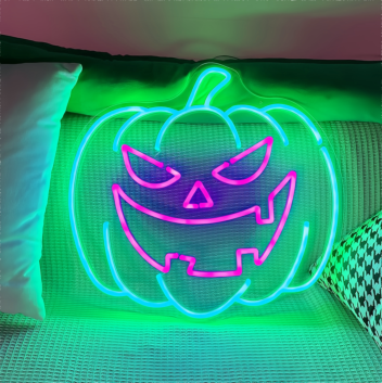 Halloween Pumpkin Neon Sign