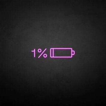 &#39;Battery out&#39; neon sign