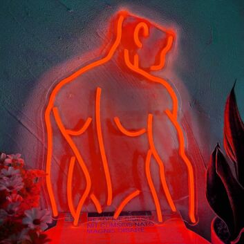 Muscle Line Art Back Neon Sign