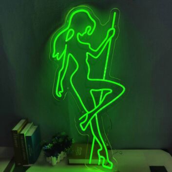 Pole Dancing Woman Neon Sign