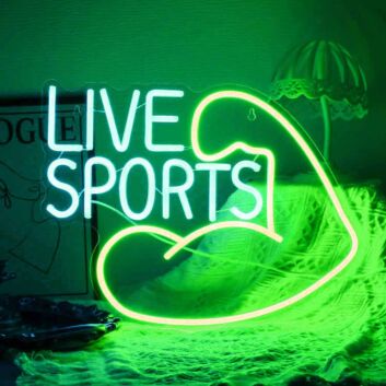 Customize Live Sports Muscle Line Art Arm Neon Sign