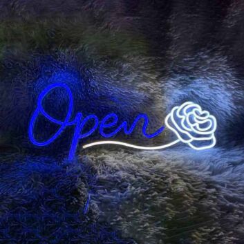 Open Rose LED Neon Sign