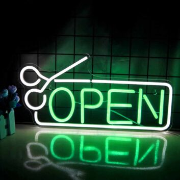 Customize Barbershop Open Neon Sign