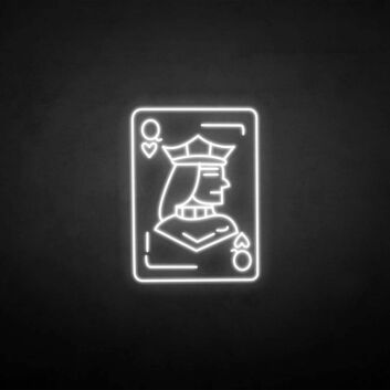&#39;Hearts Q&#39; neon sign